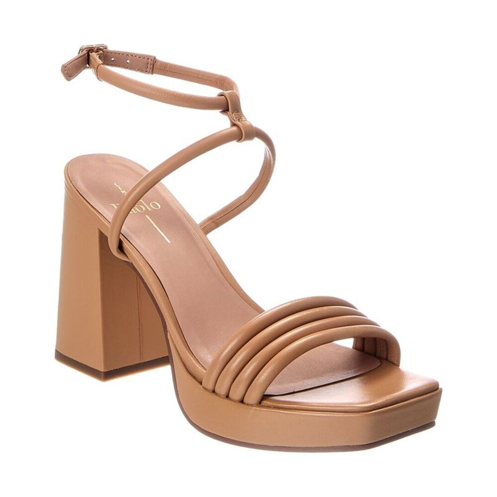 Linea Paolo Eve-L Leather Sandal, Brown